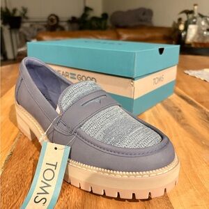 TOMS Women's Cara Slate Blue Loafers